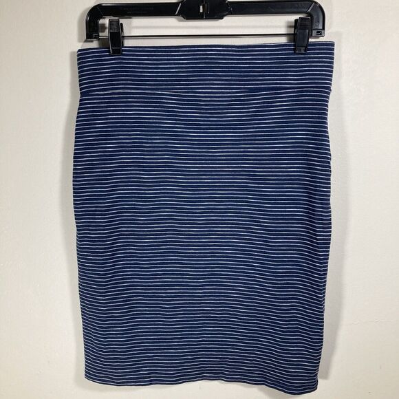 Toad & Co Moxie Skirt Womens Small Navy/White Striped Cotton Stretch Nautical - Picture 5 of 10